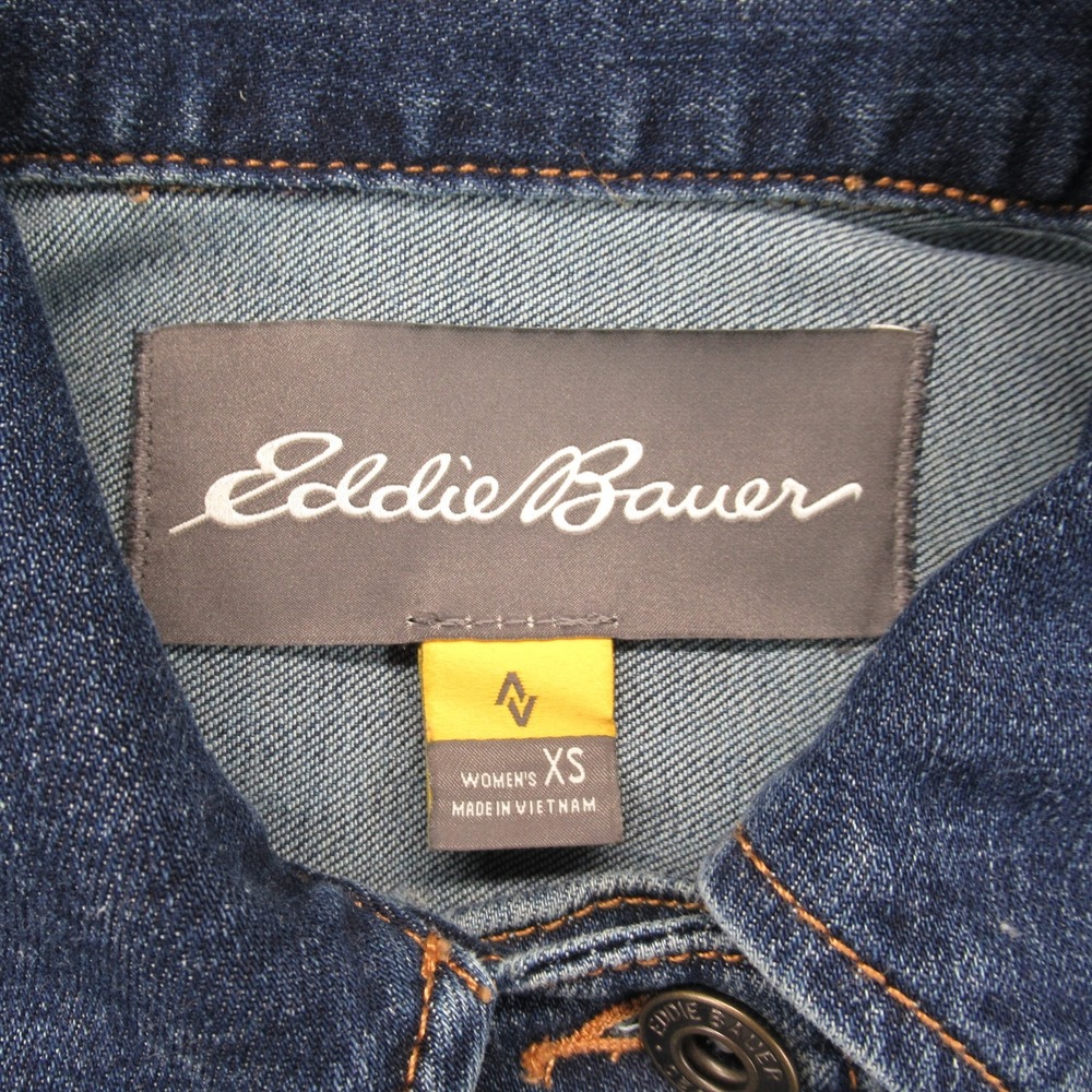 Eddie Bauer Womens Denim Jean Trucker Jacket Size Small - Picture 2 of 10